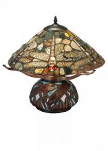  138103 - 16.5"H Dragonfly Cut Agata Table Lamp