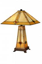  138111 - 23"H Diamond Mission Lighted Base Table Lamp