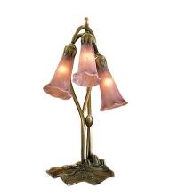  13863 - 16" High Lavender Tiffany Pond Lily 3 LT Accent Lamp