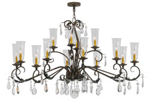 Meyda Blue 138846 - 62" Long Windsor 14 Light Oblong Chandelier