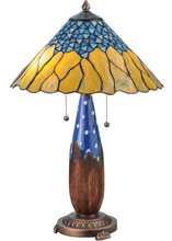  139610 - 24.5"H Cristal Azul Table Lamp