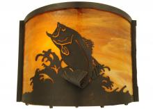  139810 - 11.25"W Leaping Bass Wall Sconce