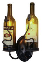  142181 - 9"W Tuscan Vineyard Personalized 2 Wine Bottle Wall Sconce