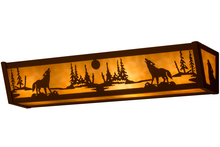  14266 - 24" Wide Wolf on the Loose Vanity Light