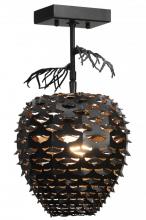 Meyda Blue 143079 - 11" Wide Stoneycreek Pinecone Semi-Flushmount