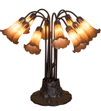  14369 - 22"H Amber Pond Lily 10 LT Table Lamp