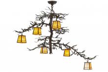  145308 - 45"W Pine Branch Valley View 6 LT Chandelier