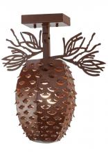 Meyda Blue 147789 - 14" Wide Stoneycreek Pinecone Semi-Flushmount