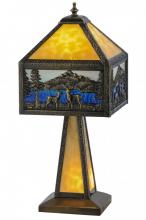 Meyda Blue 148132 - 21"H Deer Lodge Lighted Base Table Lamp