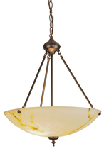  149071 - 20"W Corinth White Marble Inverted Pendant