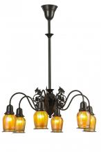  150068 - 28"W Favrile Early Electric 6 LT Chandelier