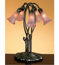  15127 - 17" High Lavender Pond Lily 5 Light Accent Lamp
