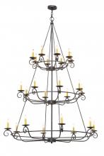 Meyda Blue 151278 - 60"W Estrella 24 LT Three Tier Chandelier