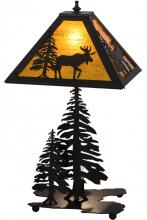 Meyda Blue 151431 - 21" High Lone Moose W/Lighted Base Table Lamp