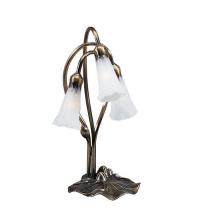  15282 - 16" High White Tiffany Pond Lily 3 LT Accent Lamp