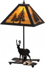  153127 - 21"H Lone Buck W/Lighted Base Table Lamp
