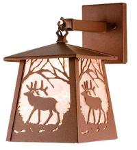 15312 - 7" Wide Elk at Dawn Hanging Wall Sconce