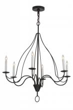 Meyda Blue 154071 - 36"W Polonaise 6 LT Chandelier