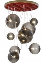  154828 - 40"W Bola Plush 9 LT Cascading Pendant