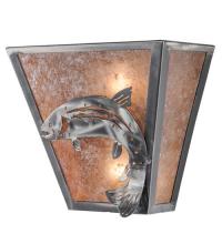 Meyda Blue 15676 - 13"W Leaping Trout Wall Sconce