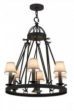  157287 - 28"W Lakeshore 6 LT W/Downlight Chandelier