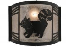  157300 - 12"W Raccoon on the Loose Left Wall Sconce
