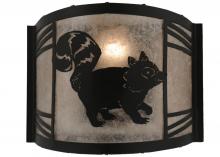 157301 - 12"W Raccoon on the Loose Right Wall Sconce