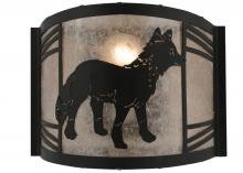 Meyda Blue 157302 - 12"W Fox on the Loose Right Wall Sconce