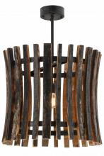  157547 - 24"W Barrel Stave Madera Pendant