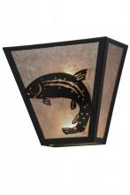  158828 - 13"W Leaping Trout Wall Sconce