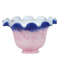  15969 - 7"W Fluted Bell Pink and Blue Shade
