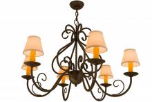 Meyda Blue 160717 - 36"W Jenna 6 LT Chandelier