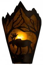  161606 - 8.5" Wide Moose at Dawn Left Wall Sconce