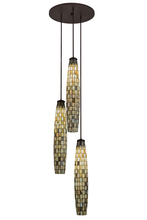  162956 - 24" Wide Checkers 3 Light Cascading Pendant