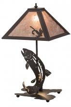 Meyda Blue 164182 - 21.5" High Leaping Trout Table Lamp