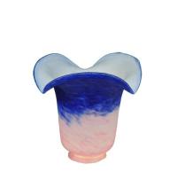  16738 - 5.5"W Fluted Pink and Blue Shade