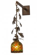  167468 - 6" Wide Oak Leaf & Acorn Hanging Wall Sconce