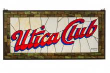  169645 - 35"W X 17"H Utica Club Stained Glass Window