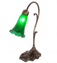  17043 - 15" High Green Tiffany Pond Lily Accent Lamp