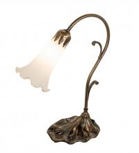  17051 - 15" High White Tiffany Pond Lily Accent Lamp