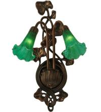  17092 - 11"W Green Pond Lily 2 LT Wall Sconce