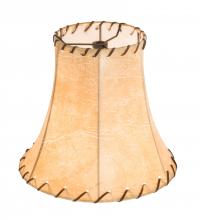  172817 - 9" Wide Faux Leather Tan Hexagon Shade