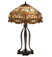 Meyda Blue 17500 - 30.5"H Tiffany Hanginghead Dragonfly Table Lamp
