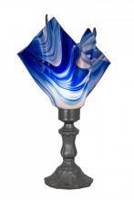  176784 - 14" High Handkerchief Curacao Swirl Accent Lamp