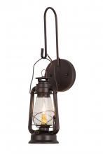  179095 - 7" Wide Miners Lantern Wall Sconce