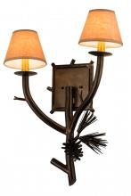  180106 - 16" Wide Lone Pine 2 Light Right Wall Sconce