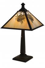 Meyda Blue 181590 - 23.5"H Winter Pine Table Lamp