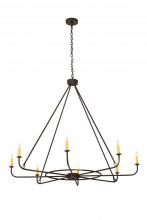 Meyda Blue 183491 - 57"W Brach Ring 8 LT Chandelier