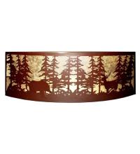  19027 - 36"W Wildlife at Dusk Wall Sconce