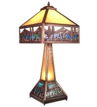  19632 - 29" High Deer Lodge Lighted Base Table Lamp
